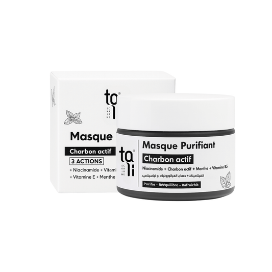 Masque Purifiant au Charbon Actif et Niacinamide - tali cosmetics